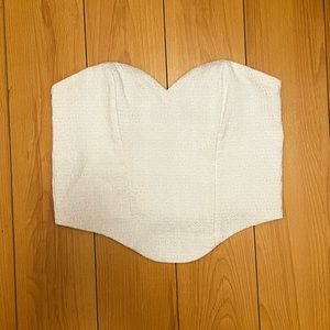 EXPRESS ZIP UP CORSET CROP TOP SIZE EXTRA SMALL